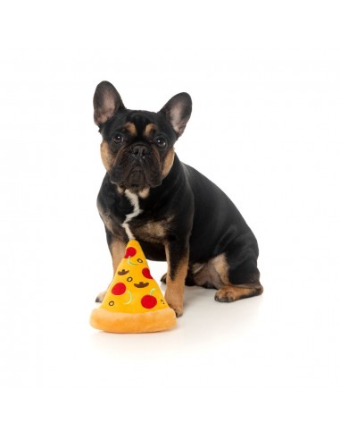 Squeaky plush dog toy FuzzYard Pizza Slice