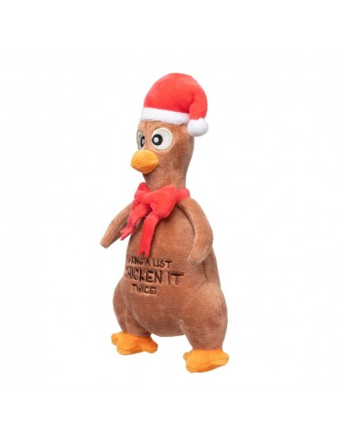 FuzzYard Chicken It Twice Chook Christmas plush dog toy