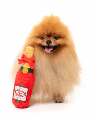 FuzzYard Merry & Bright Chompagne Christmas Plush Dog Toy