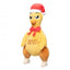 Christmas plush dog toy FuzzYard Never Skip Leg Day Chook, roast chicken design