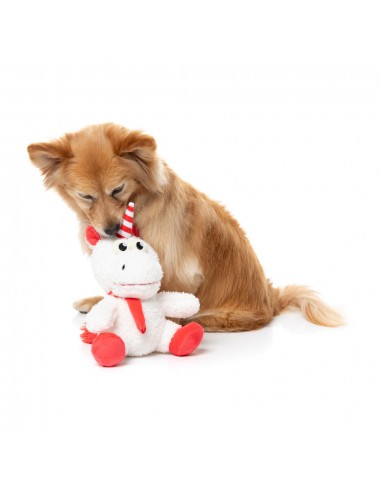 Christmas plush dog toy FuzzYard Peppermint Electra
