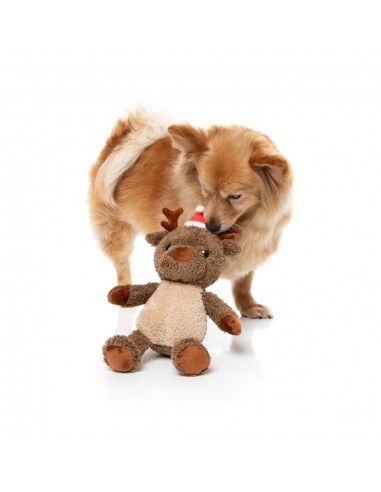 Christmas plush dog toy FuzzYard Ralph the Reindeer