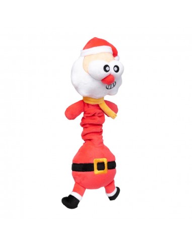 Christmas plush dog toy FuzzYard Saint Neckolas, Santa design