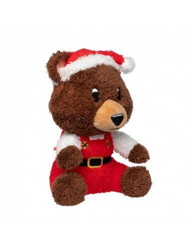 Christmas plush dog toy FuzzYard Santa Fuzz Bear