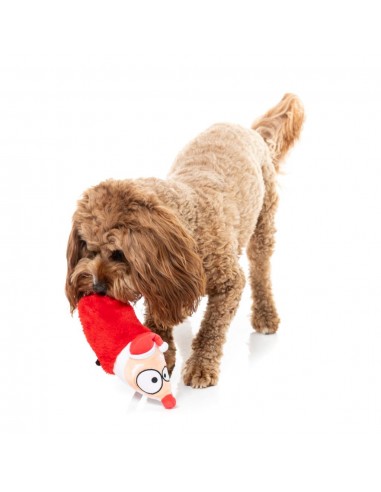 Christmas plush dog toy FuzzYard So Long Santa