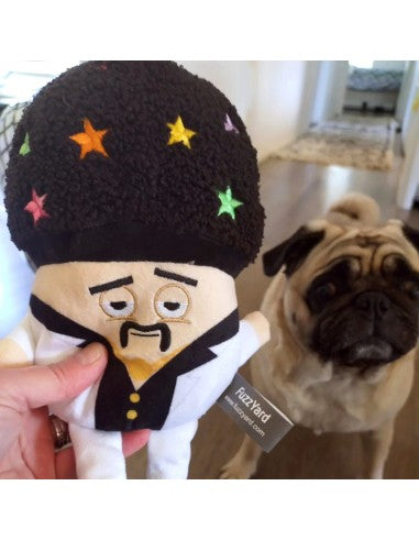 Squeaky plush dog toy FuzzYard Fun Guys Disco Randy Mushroom