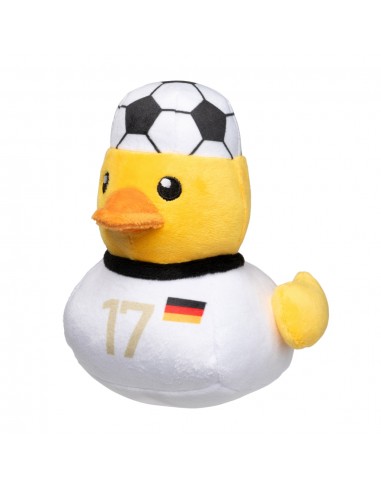 Squeaky plush dog toy FuzzYard Football Duck Germany No. 17