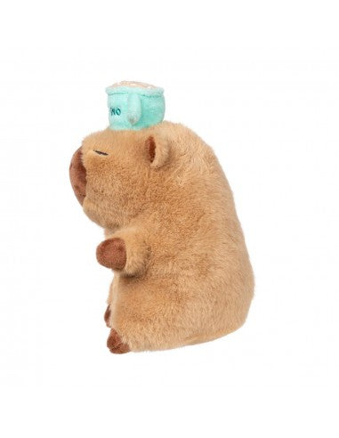 FuzzYard Happybaras Capy-Ccino Plush Dog Toy with Squeaker