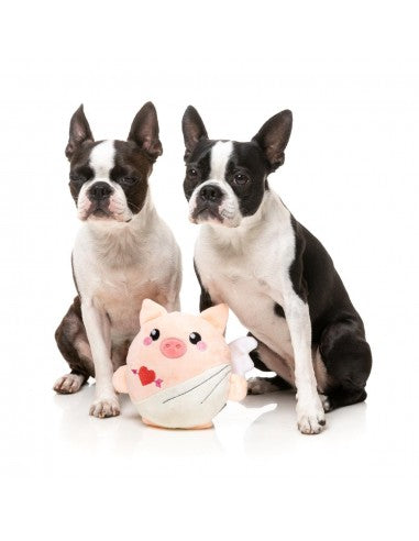 FuzzYard Love Cu-pig plush dog toy, cupid piglet