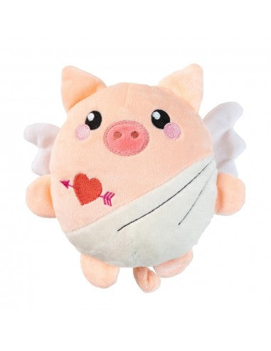FuzzYard Love Cu-pig plush dog toy, cupid piglet