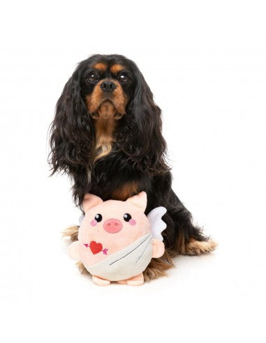 FuzzYard Love Cu-pig plush dog toy, cupid piglet