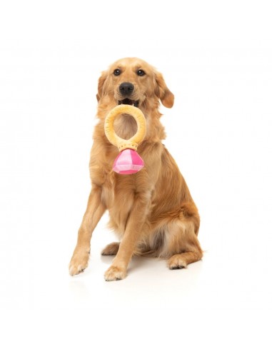 FuzzYard Love Diamond In The Ruff Ring plush dog toy, diamond ring
