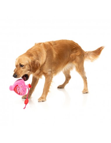 FuzzYard Love Tail Chaser Perfume plush dog toy, perfume bottle