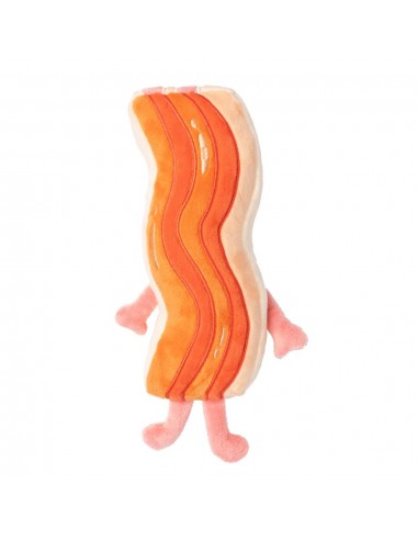 FuzzYard Meat Heads Kevin Bacon-Strip Plush Dog Toy with Squeaker