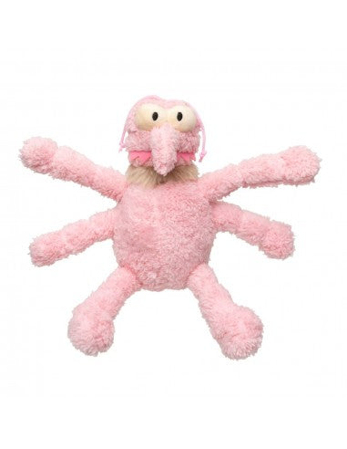 FuzzYard Nasties Scratchette pink flea plush dog toy (size L)