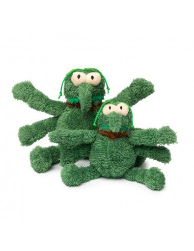 FuzzYard Nasties Scratchy green flea plush dog toy (size S)