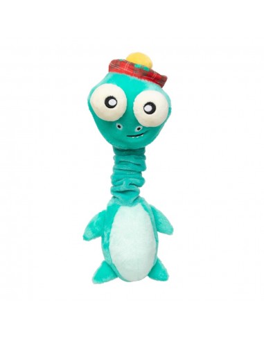 FuzzYard Neck Minnits Loch Neck Monster Plush Dog Toy with Stretchy Neck