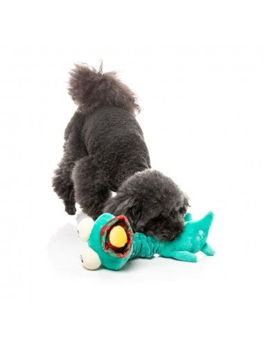 FuzzYard Neck Minnits Loch Neck Monster Plush Dog Toy with Stretchy Neck