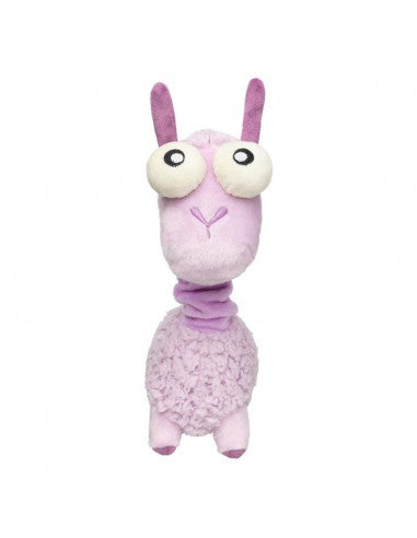 FuzzYard Neck Minnits Neckita Llama Plush Dog Toy with Stretchy Neck