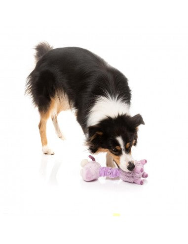 FuzzYard Neck Minnits Neckita Llama Plush Dog Toy with Stretchy Neck
