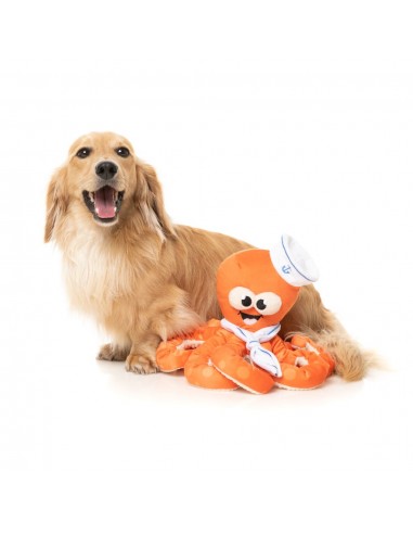 FuzzYard Octo-Pose Sailor Squiggles Octopus Squeaky Plush Dog Toy
