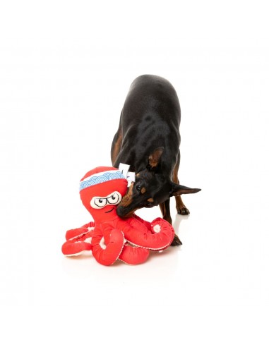 FuzzYard Octo-Pose Takoyaki Octopus Squeaky Plush Dog Toy