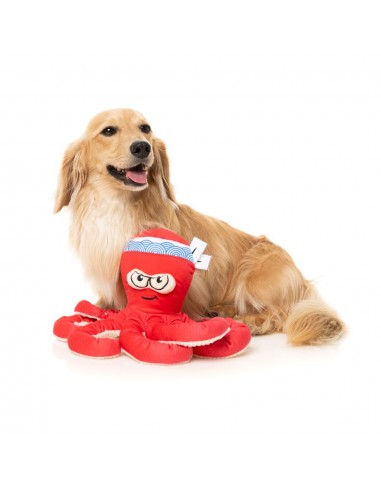FuzzYard Octo-Pose Takoyaki Octopus Squeaky Plush Dog Toy