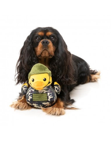 FuzzYard Commanduck Squeaky Plush Dog Toy