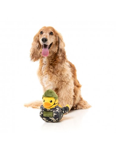 FuzzYard Commanduck Squeaky Plush Dog Toy