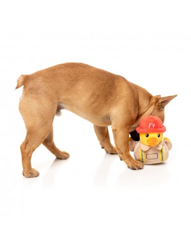 FuzzYard Firequacker duck plush dog toy with squeaker