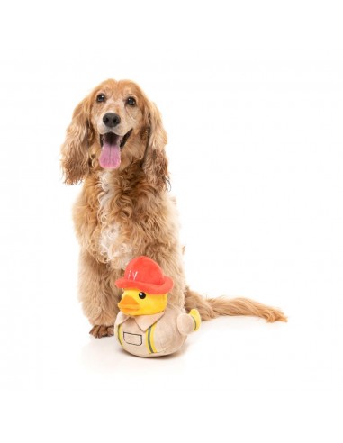 FuzzYard Firequacker duck plush dog toy with squeaker