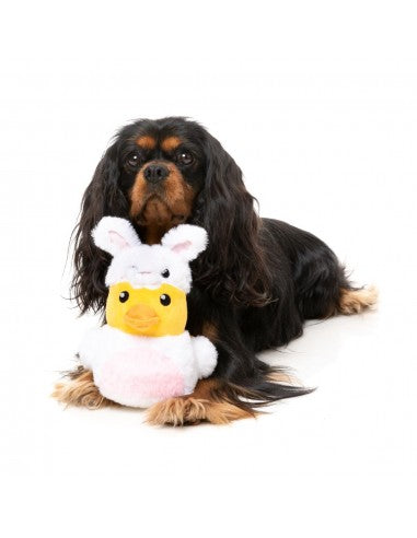 FuzzYard bunny duck plush dog toy with squeaker