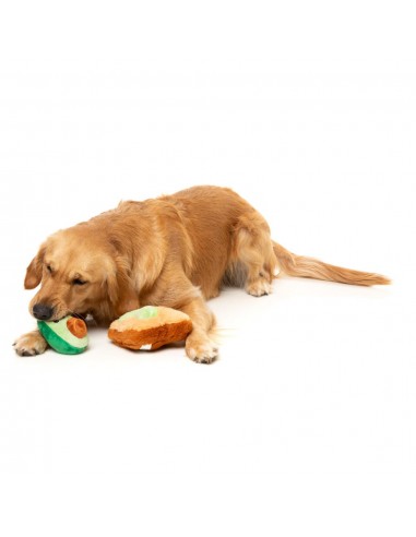 FuzzYard avocado and toast plush dog toys, pack of 2