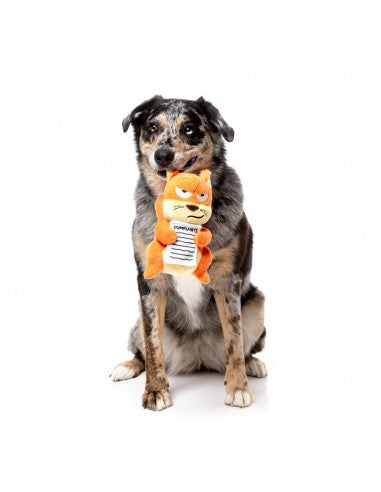 Squeaky squirrel plush dog toy FuzzYard Karen
