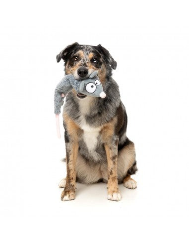 FuzzYard The Yeetz Rack Off Rat Plush Dog Toy with Squeaker