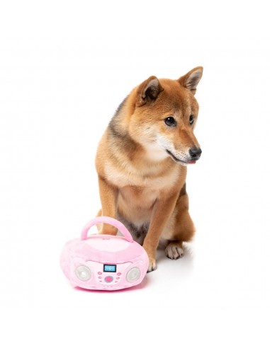 FuzzYard Y2K Portable CD Player plush dog toy, CD player