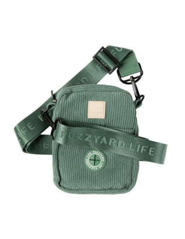 Corduroy dog walking bag FuzzYard Life Myrtle Green