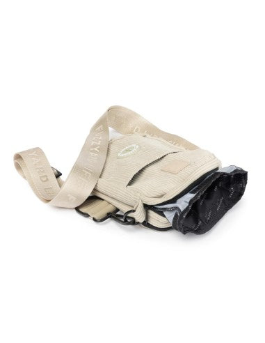 Corduroy dog walking bag FuzzYard Life Sandstone