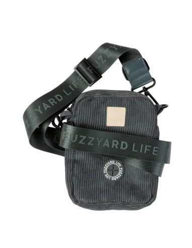Corduroy dog walking bag FuzzYard Life Slate Grey
