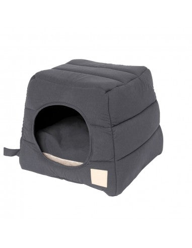 Cotton Cat Cave Bed FuzzYard Life Slate Grey