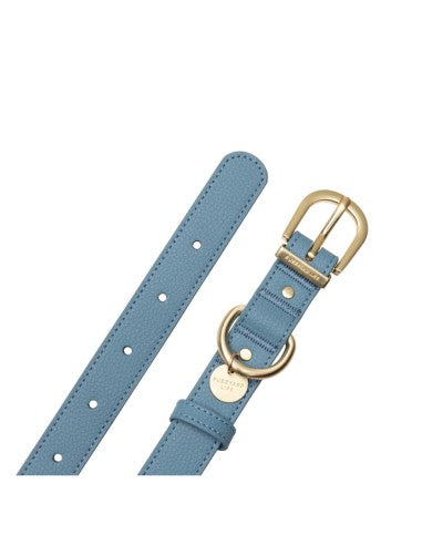 FuzzYard Atelier French Blue vegan leather dog collar (size L)