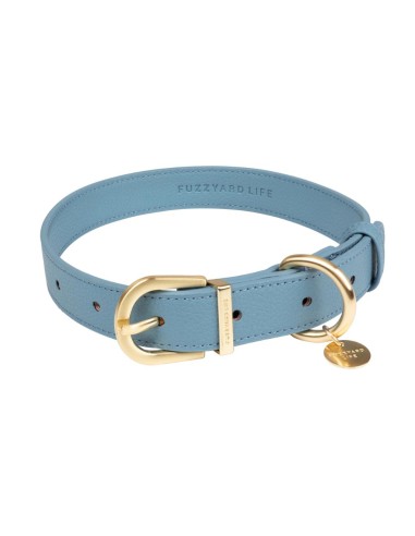 FuzzYard Atelier French Blue vegan leather dog collar (size L)