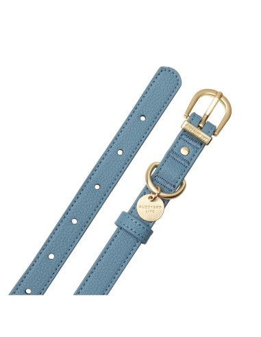 FuzzYard Atelier French Blue vegan leather dog collar (size M)
