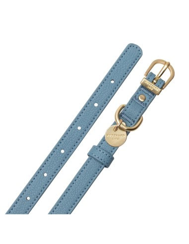 FuzzYard Atelier French Blue vegan leather dog collar (size S)