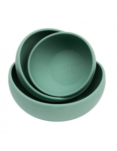 FuzzYard Life Myrtle Green silicone dog bowl (size M)