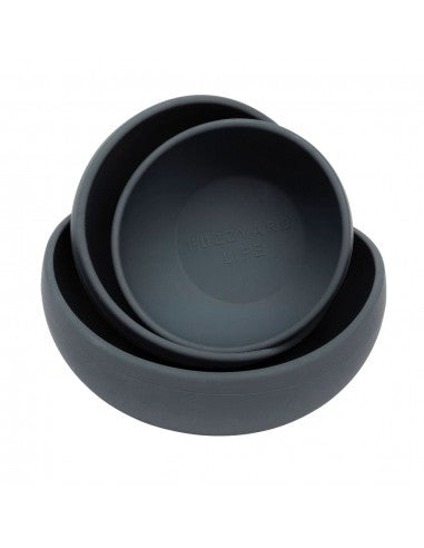 FuzzYard Life Slate Grey silicone dog bowl (size L)