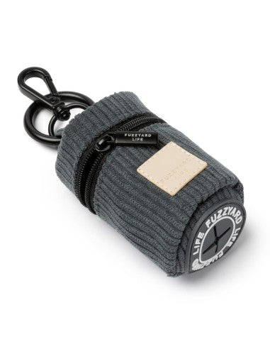 FuzzYard Life Corduroy Dog Poo Bag Dispenser in Slate Grey