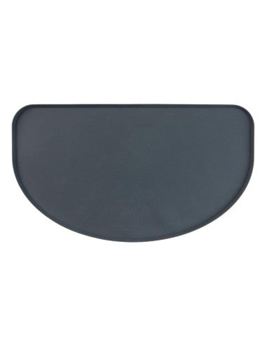 Silicone dog bowl mat FuzzYard Life Slate Grey