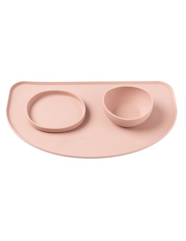 Silicone dog bowl mat FuzzYard Life Soft Blush