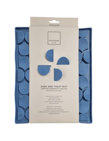 Dog lick mat FuzzYard Life Hide & Treat French Blue